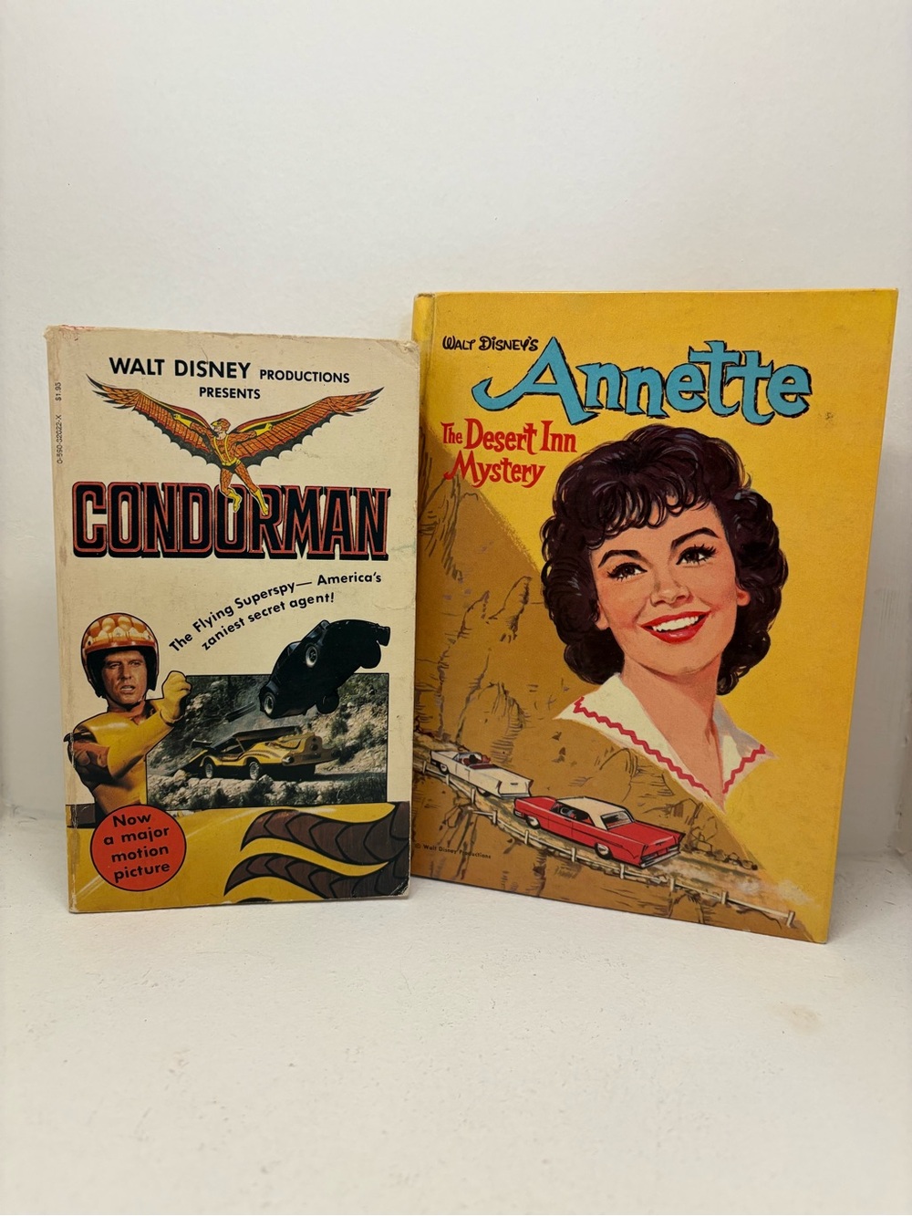Walt Disney Vintage Book Lot Annette Desert Inn Mystery 1961 + Condorman 1981